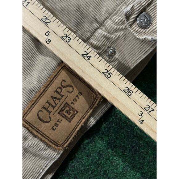 Vintage CHAPS Ralph Lauren Style Corduroy Sherpa Lined Snap Button Jacket Size L - Picture 5 of 11